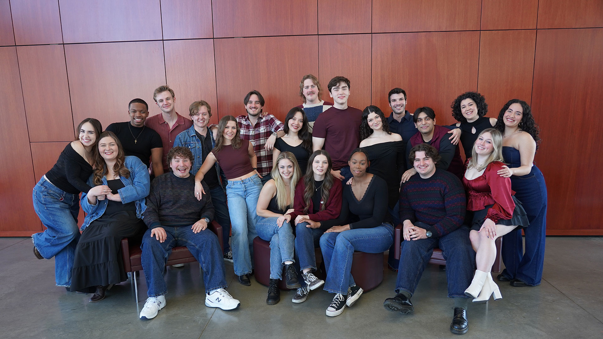 Group of acting students